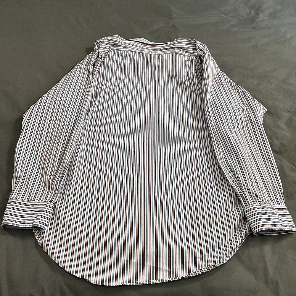 Polo Ralph Lauren Dress‎ Shirt Men 17 1/2  34/35 Striped Regent Classic Fit